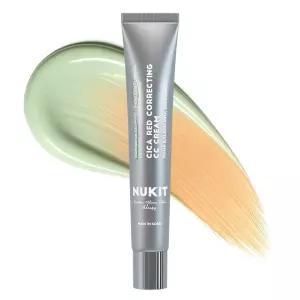 NUKIT 시카 레드 코렉팅 CC 크림 - 센텔라 아시아티카 나이아신아마이드 세라마이드가 함유된 그린 투