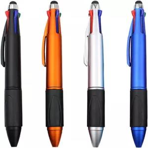터치스크린용 MiSiBao 스타일러스 펜 터치스크린 4색 iPad용 멀티 컬러 볼펜 중간 지점(1.0mm) 4팩