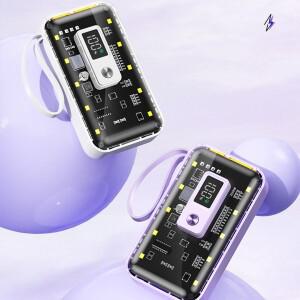 보조배터리 케이스 보관 박스  야간 조명  C 타입 USB 충전  DIY 쉘  아이폰호환 샤오미호환 21700 22.5W