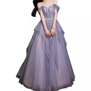 연주회 옷 드레스 웨딩 촬영 칵테일 파티 원피스 무대 이브닝 피로연 여성 보라 사진 별빛