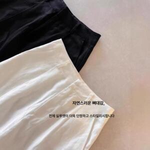 원픽 여성 빈티지 화이트 A라인 린넨 와이드 반바지 여름 얇은 캐주얼 바지 면마 핫팬츠