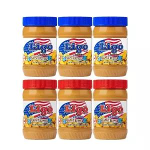 LIGO 리고 땅콩버터 462g 6개입 (천크 3개 + 크리미 3개)