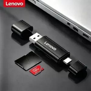 레노버 4 in 1 USB 3.0 타입 C 카드 리더 어댑터 SD 마이크로 TF - PC 노트북 스마트폰용 다기능
