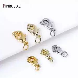 10 개/몫 4mm 폐쇄 반지와 14k/18k 골드 도금 황동 랍스터 걸쇠 보석 만들기 용품에 대 한
