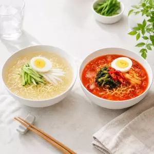 삼삼한 김치말이 냉라면+동치미 냉라면 (농심 사리면10봉+김치말이육수5팩+동치미육수5팩)