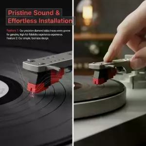 턴테이블바늘 레코드 LP ATN3600L 교체용 스타일러스 니들 - 오디오테크니카 AT-LP60 XBT LP3 PL300 KD291R