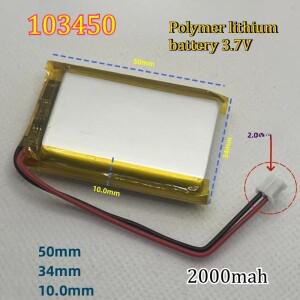 103450 2000mAh 폴리머 리튬 배터리 3.7V GPS 네비게이션 MP3 스피커 여러 시나리오 충전식
