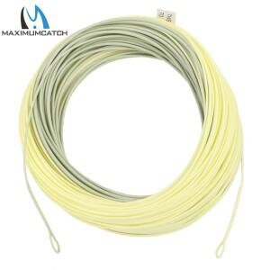 맥시멈캐치 아웃바운드 숏 플라이 낚싯줄 6-10WT 100FT 웨이트 포워드 플로팅 라인 모스 아이보리 2개의 용