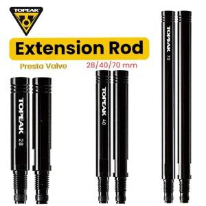 TOPEAK 자전거 프레스타 밸브 익스텐션, 알루미늄 통합 탈착식 관형 28mm, 40mm, 70mm
