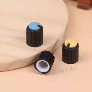 20Pcs Dual Color Knobs 02mm Small Volume Adjustment Hat Flower Shaft Hole Potentiometer Switch Caps