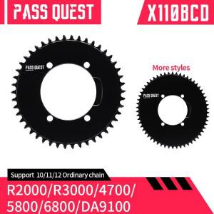 패스 퀘스트 X110BCD 에어로 좁은 와이드 체인링 R3000 4700 5800 DA9000 블랙 자갈 접이식 자전거 사용 가