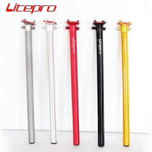 Litepro 알루미늄 합금 접이식 자전거 시트 포스트 A61 33.9mm x 600mm 업그레이드 다혼 Sp8 kaa084