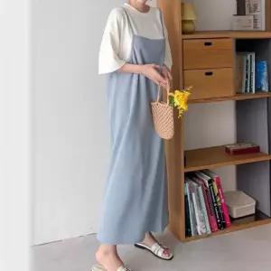 루즈핏 편안한 투유 민소매 나시 롱 원피스 원피스 빅사이즈원피스 롱원피스 하객원피스
