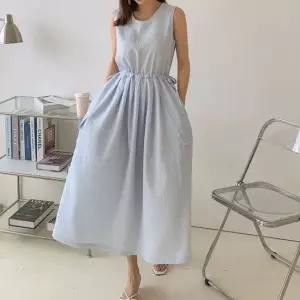 다솜결 민소매 나시 롱 원피스 에이라인 러블리룩 원피스 빅사이즈원피스 롱원피스