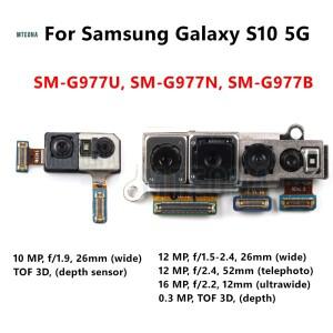 호환 갤럭시 호환 S10 5G SM-G977N G977U 전면 카메라용 후면 메인 모듈 플렉스 케이블 교체