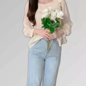 쉬폰 스퀘어넥 블라우스 셔링 프릴 봄 가을 하객 여성