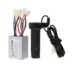속도 컨트롤러 스로틀 그립 세트 전기 자전거 스쿠터용 핸들 12V 500W