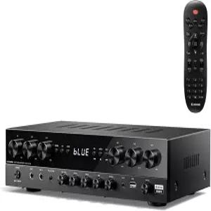 도너 스테레오 리시버 블루투스 5.3 USB FM 2 마이크인 에코 RCA 가정용 광/동축 입력 노래방 극장 스피커