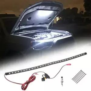 범용 언더 후드 엔진 수리 자동 켜기/끄기 스위치 제어 기능이 있는 흰색 LED 라이트 바 자동차 SUV 픽업