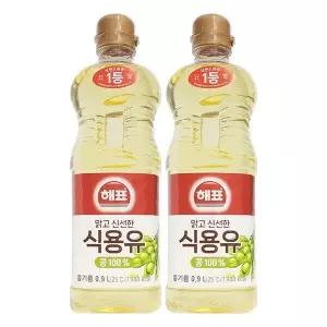 해표 맑고 신선한 콩 식용유 대두유 0.9L X 2개