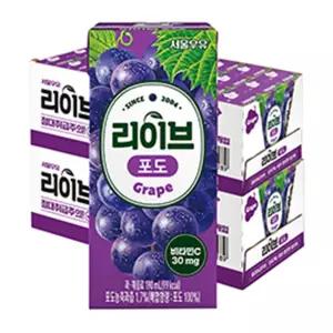서울우유 리이브포도190ml 48개입 주스