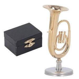 인형의 집 악기 미니어처 황동 금도금 유포늄 작은 미니 하우스 뮤지컬 룸 다육질 정원 모델 액세서리 음악