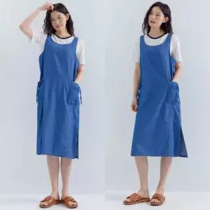 지센 여성 여름 이월상품 데님 레이어드 슬립원피스 LCOPP625