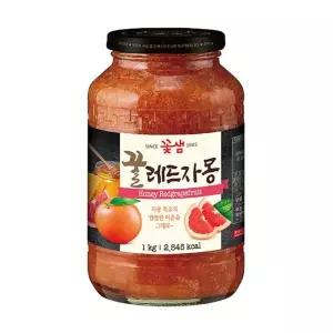꽃샘 꿀 레드자몽 1kg꿀액상차 자몽 음료 꿀차 액상 전통꿀 자몽티 사무실