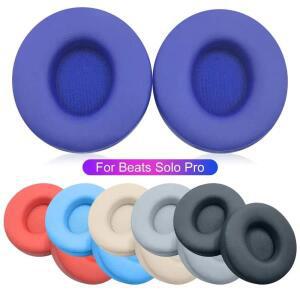 비츠 솔로 2 및 3 용 교체 이어패드, 위키드 쿠션 무선 온이어 헤드폰, 화이트 프린트