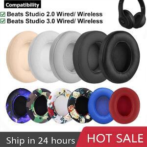 Beats Studio 2.0 3.0 헤드폰 교체용 이어 패드 단백질 가죽 및 메모리 폼 쿠션 헤드셋 액세서리