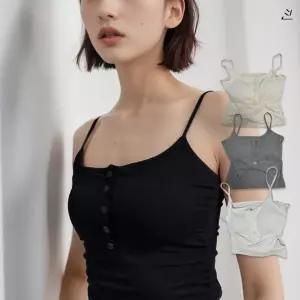 다이노소스 순면 캡나시 브라탑 단추 크롭내장나시 런닝 노와이어 끈나시 스포츠 나시