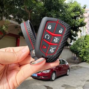 캐딜락 에스컬레이드 ESV SRX ATS CT6 CTS XT5 XTS 키체인 폴더 홀더 실리콘 자동차 리모컨 키 케이스 커버