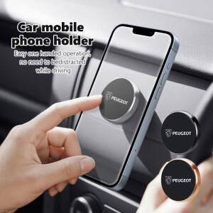 푸조 알로이 자동차 로고 폰 홀더 마그네틱 GPS 스탠드 액세서리 GTLine 308 508 406 607 RCZ 301 208 GT