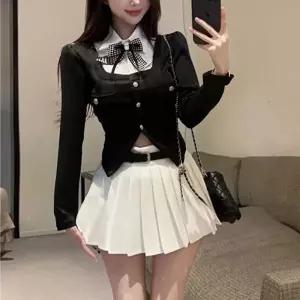 세라복 블랙 세트 일본교복 트임 3버튼 교복몰 긴팔
