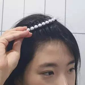 [MEIM085R66]일자형 뒤꽂이 진주 데일리 헤어빗핀