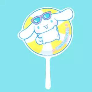 산리오 시나모롤 썸머 부채-10EA접이식 여름 휴대용 캐릭터 미니 접이식손 문구 팬시 손부채