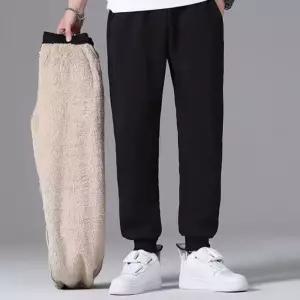 안감퍼 조거팬츠 빅사이즈 생활방수 방풍 허리밴딩남자밴 일자바지 방한 패바지 슬랙스 남성카고 기모 편한