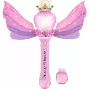 라이트닝 자동 버블 요술봉 비눗방울 스틱 금빛왕관 하트 8802 무음모드 공주 선물놀이 비누 도구 어린이