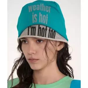 매장정품 ESC STUDIO Im hot double beanie (teal  gray)