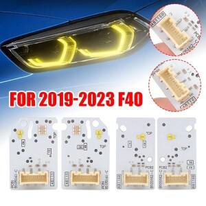 BMW 호환 호환 1 2 시리즈 F40 118i F44 228IX M235IX용 옐로우 엔젤 아이 DRL LED 헤드라이트 주간 주행등