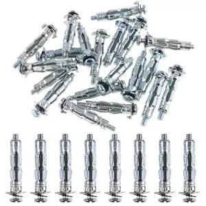 글락스 30Pcs 4x32MM 헤비 듀티 아연 도금 강철 몰리 볼트 중공 드라이브 벽 앵커 나사 세트(건조벽 석고