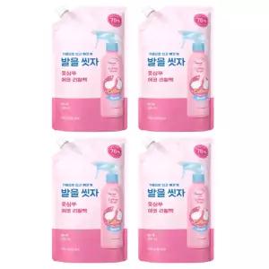 온더바디 코튼풋 발을 씻자 풋샴푸 에코 리필 팩 비누향 500ml 4개