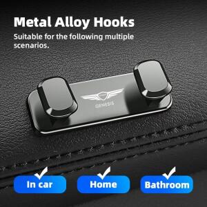 Metal Alloy Car Hook Indoor Wall Hanger Sticker Auto Storage Accessories For Genesis G70 G80 G90 Neo