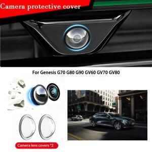 Genesis G70 G80 G90 GV60 용 자동차 카메라 보호 커버 렌즈 안티 스크래치 HD 투명