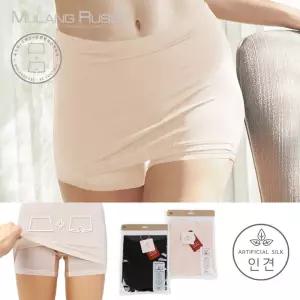 여성 인견 Y존 커버 치마 드로즈 노라인 팬티 속바지 여자 네모