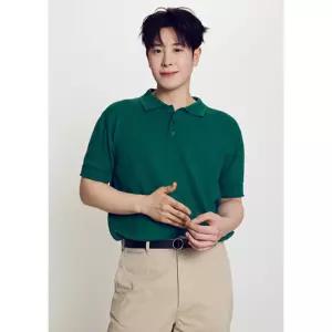 백화점 플랙 남성 베이직 숏 카라 반팔 니트 PWTF2NTL23M