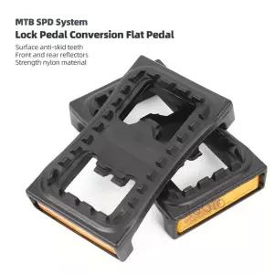 자전거 락 페달 PD22 MTB SPD 변환 플랫폼 클립리스 M520 M540 M780용 반사경이 있는 어댑터로