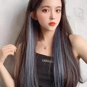 PL 2세대 헤어피스 (언니네 가발) 컬러 브릿지 헤어피스 6p세트(애쉬블루) No14-WFP237E