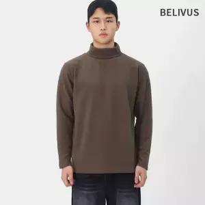 [빌리버스]빌리버스 남성 베이직 겉기모 골지 목폴라 티셔츠 빅사이즈가능 레이어드