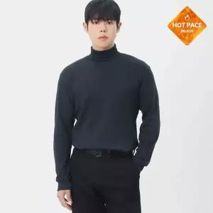 [빌리버스]빌리버스 남성 겨울 심플 기모 폴라티 데일리 목티 솔리드 목폴라 이너티 B